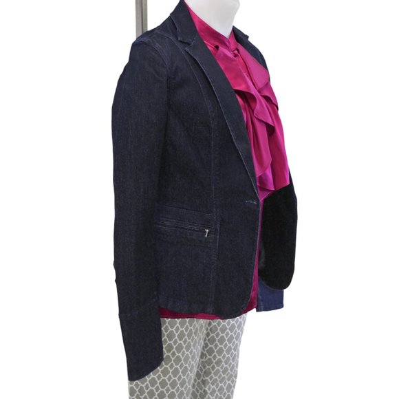 Calvin Klein Jeans Dark Wash Jean Blazer (S) - Picture 2 of 3